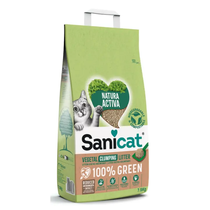 Sanicat Arena Vegetal Aglomerante Natura Activa 100% Green 5 Kg - 1