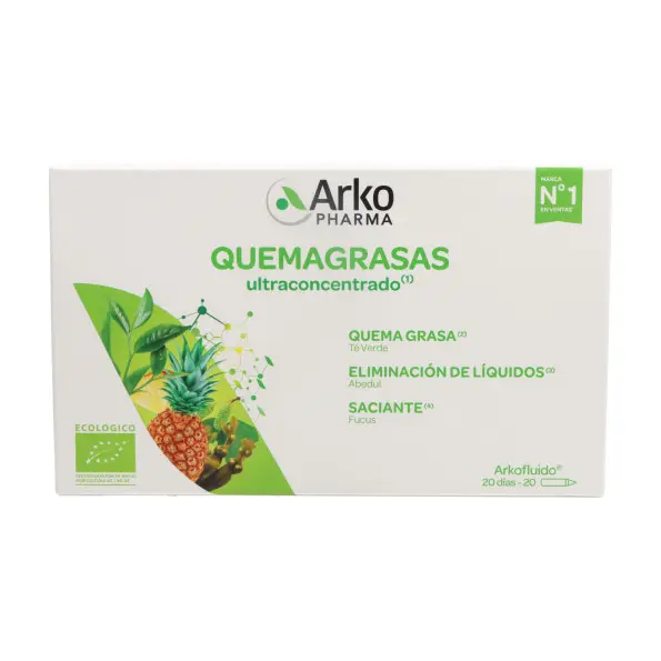 Arkofluido Quemagrasa 20 Ampollas Arkopharma - 1
