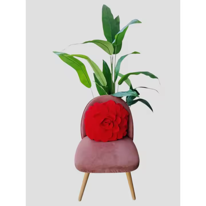 FUNDA DE COJIN 45*45 CON RELLENO INCLUIDO DE COLOR NARANJA - 1