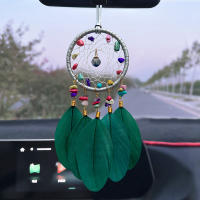 Colgante De Soñador Creativo Con Viento Y Plumas Hecho a Mano Para Colgar En Ventanas Y Habitaciones Decoración Moderna Para El Hogar Regalo De Festival - details 0