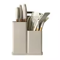 Set de Utensilios de Cocina de Silicona y Madera 19 piezas Home Cuchillos Tabla de Cortar Organizador de Cocina Pelador - details 8