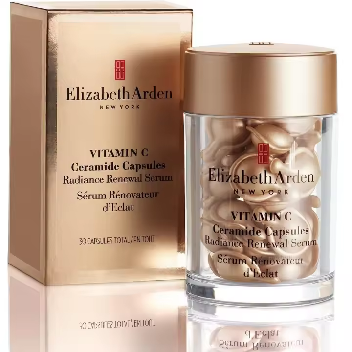Elizabeth Arden - Cápsulas de Sérum de Vitamina C y Ceramidas, Estimulan y Prolongan la Luminosidad, Reducen el Envejecimiento de la Piel, Monodosis, Bote de 30 Cápsulas - 1