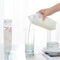 3-Pack Milk Carton Bottle Clear Square Milk Plastic Leak-Proof Cup-yycl - details 2