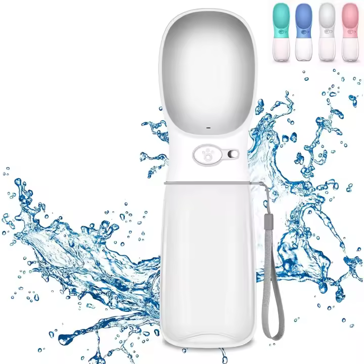 Botella de Agua para Perros 550ml, botella de Agua de viaje portátil con bloqueo de botón para Perro, Gato, mascotas sin BPA - 1