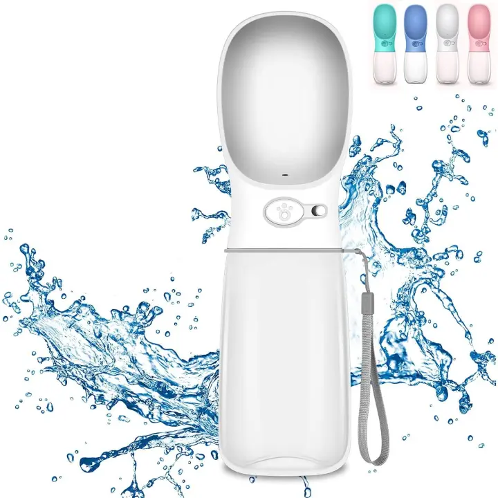 Botella de Agua para Perros 550ml, botella de Agua de viaje portátil con bloqueo de botón para Perro, Gato, mascotas sin BPA - 1