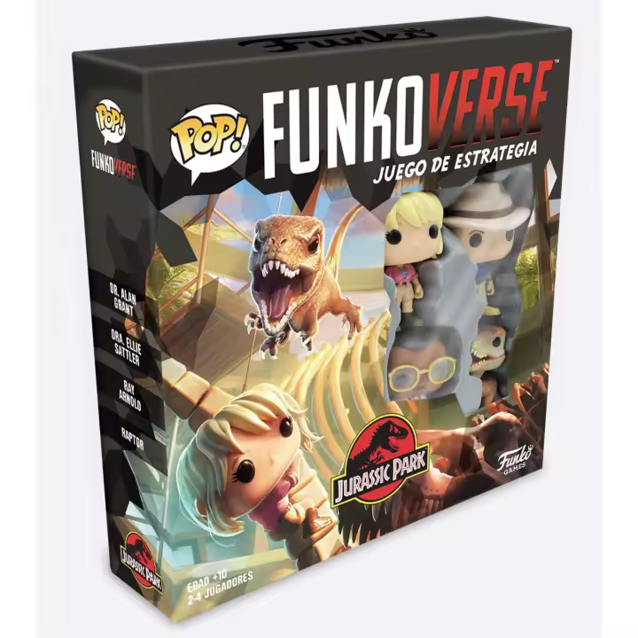 Juego Mesa POP Funkoverse Jurassic Park 4fig Español - 1