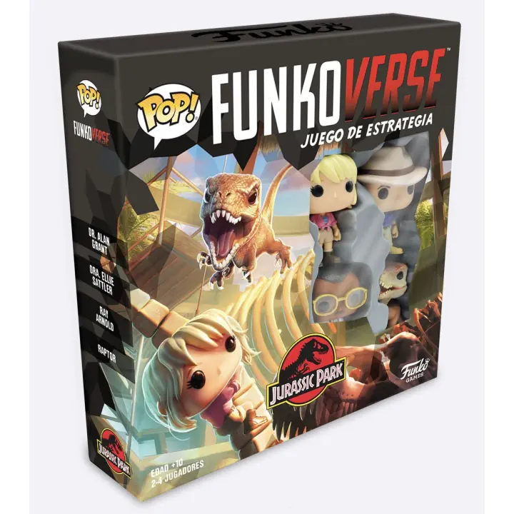 Juego Mesa POP Funkoverse Jurassic Park 4fig Español - 1