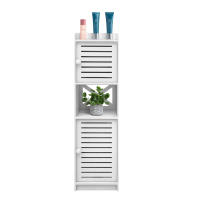 Mueble de baño mueble almacenaje con 2 puertas con compartimento abierto blanco - details 1