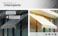 Tectake - Toldo plegable para balcón con manivela, ajustable en altura  Funcional  Estructura de acero con revestimiento en polvo con cilindro de aluminio ligero  Barras telescópicas con pies roscados para un montaje rápido y sencillo - details 2