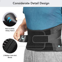 AOLIKES Almohadilla De Apoyo Para La Columna Lumbar Con 6 Apoyabrazos Antideslizante Orthopédica Cinturón Respirable Para Alivio Del Dolor De Espalda En El Gimnasio - details 7