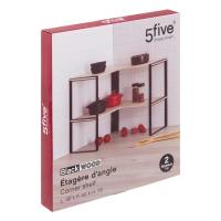 MAXHOME-Estante esquinero de cocina , elegante estantería de encimera, de metal y madera, 2 niveles para mayor espacio almacenamiento.40X40X35CM - details 1