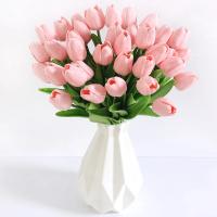 10Pcs Flores Artificiales De Tulipán Toque Real Decoración Para Hogar Dormitorio Bodas Jardín Accesorios De Vaso - details 9