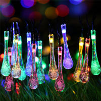 Luces De Cadena Solar De Gotas De Agua Impermeables Para Decoración Al Aire Libre Guirnalda De Hadas Para Jardín Árbol Fiesta Cumpleaños Boda - details 0
