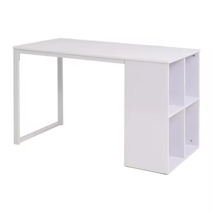 vidaXL Escritorio 120x60x75 cm en color Blanco/Roble y blanco | estructura resistente ideal para salón dormitorio o estudio - 1