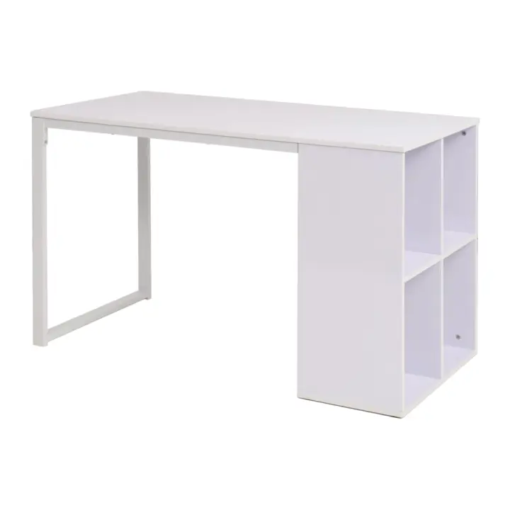 vidaXL Escritorio 120x60x75 cm en color Blanco/Roble y blanco | estructura resistente ideal para salón dormitorio o estudio - 1