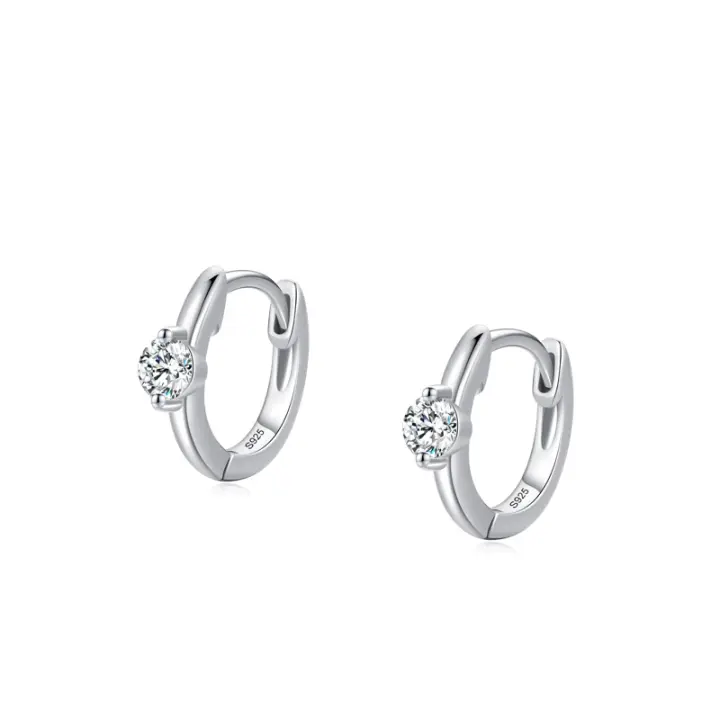 Zenyth-pendientes de Plata de Primera Ley y circón para Mujer, Aretes Pequeños, Plata esterlina 925, Circonia cúbica, zirconia, surrounded, zirconite, zirconite, Delicado de Fashion - 1