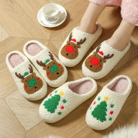 Zapatillas De Navidad Para Mujer Y Hombre Suaves Para El Hogar Y La Dormitorio Sandalias Planas Con Peluche Cálidas Y Antideslizantes Para Parejas - details 4