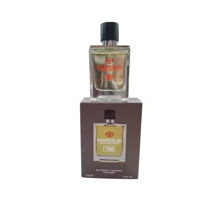 Perfume árabe de hombre Marque 108 Fragance World 25ml,Colonia masculina ligera, duradera, fresca, Fragancia masculina oriental NOVEDA - 1