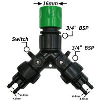 Adaptador De Grifo Para Riego Por Drip 4-Maneras Para Jardín 1/4' Sistema Automático De Riego Para Plantas Bonsái Macetas Invernadero - details 1