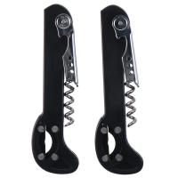 1/2PCS Abrevidrios Multifuncional De Madera De Flor De Pera Con Almacenamiento Dispositivo De 4 En 1 Acero Inoxidable Para Vino Tinto - details 0