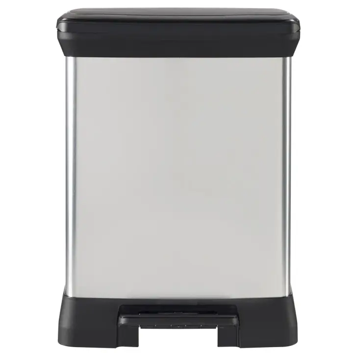 CURVER Cubo basura COCINA reciclaje papelera cierre pedal duo 30 litros  (cubetas 10 litros+18 litros) - 1