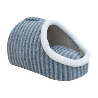 Alfombra De Gato Redonda Semi-Recubierta Con Peluche Suave 2 En 1 Cama Caliente Para Mascotas Cómoda Y Térmica Nido De Descanso Para Perros - details 2