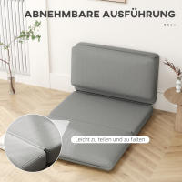 Sofá convertible 3 en 1, tapizado, moderno Estilo, Tecnología, experiencia inteligente, ajustable de 15 ° a 160 °, acabado aterciopelado, Sofá Cama tapizado, dormitorio, Hall de estar, gris Claro, capacidad de carga 240 kg - details 1