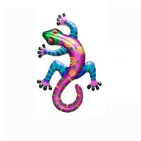 Adornos De Parede De Geckos De Hierro Arte Metalico Pequeño Lurdo Esculturas De Exterior Para Jardin Hogar Decoración Animal - details 5