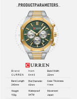 Reloj De Pulsera Curren 8440 Para Hombre Estilo Militar Y Negocios Cronógrafo De 6 Manos Calidad De Lujo Resistente Al Agua Acero Inoxidable Cristal De Zafiro - details 3