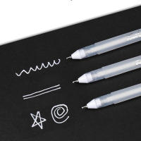 Set De 2-10 Piezas De Rotuladores De Resaltador 0.8mm Para Dibujar Arte Suministros De Pintura Borrador Gel De Tinta Blanca - details 0