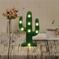 Lámpara De Noche En Forma De Cactus Verde Operada Por Batería Mini Lámpara De Mesa Para Decoración De Habitación Montaje En Pared Material Plástico - details 10