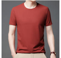 Camiseta Polo Corta Para Hombre Algodón Transpirable Estilo Casual Solido Con Splicing Redondo Cuello Tejido De Encaje - details 13