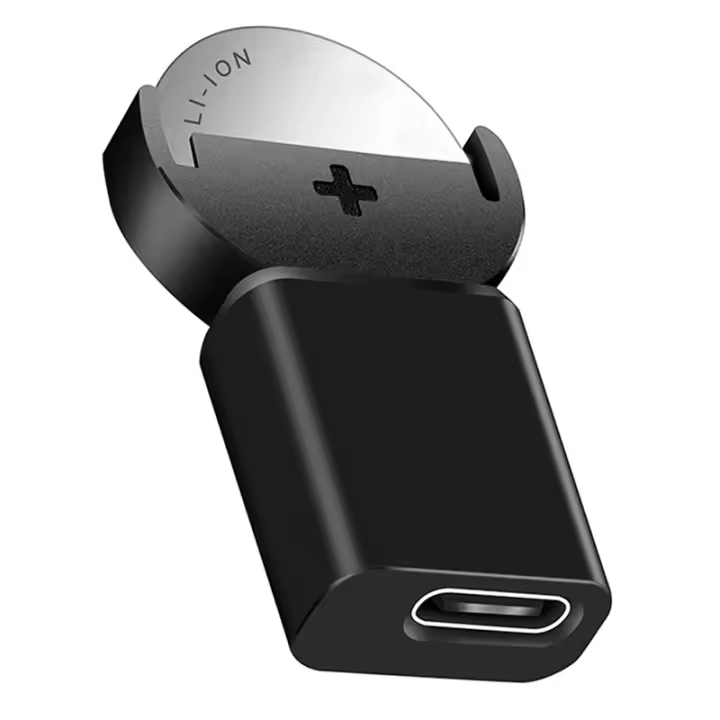 Adaptador De Batería De Botón Li-ion LIR2032 LIR2025 ML2032 ML2025 CR2032 USB Tipo C Cargador Rápido Accesorio De Cargador - 1
