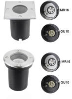 Lámpara Subterránea LED GU10/Mr16 Para Jardín Y Caminos IP65 Protección Completa Foco De Piso Redondo/Cuadrado Fuente De Luz Exterior - details 3