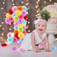 10pcs Flores Artificiales De Seda Rosa Hechas a Mano Para Decoración De Boda Accesorios Para Ropa Y Sombreros Clip DIY Wreath Hat Dress - details 4