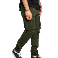 Pantalones De Cargo Para Hombre Talla Grande Color Sólido Con Bolsillos Multisectoriales Estilo Casual Primavera Verano - details 7