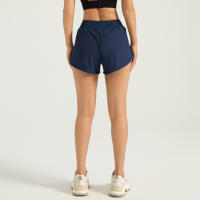 Los bolsillos laterales anti-Exposición de los pantalones cortos de los deportes de las mujeres a continuación los pantalones cortos corrientes de la yoga de la aptitud - details 3