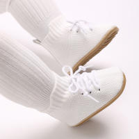 Zapatos De Bebé Recién Nacido Con Cordones Transpirables Primavera Otoño Antideslizantes Suela De Goma Casual Para Niñas Talla True - details 17