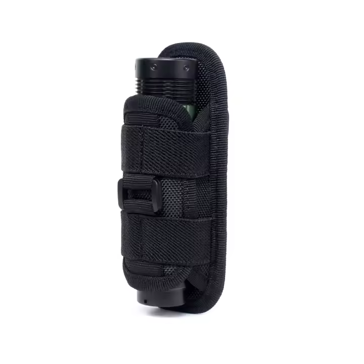 Funda paraLinterna Táctica Al Aire Libre Con Correa Molle Y Soporte De Torcha Rotativo 360 Grados Accesorios De Luz De Caza Bolsa De Cinturón - 1