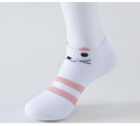 5 Pares De Calcetines Cortos Para Mujer En Rosa Con Gato Bonito Calcetines De Otoño Invierno Moda Calcetines De Barco Con Cima Lenta - details 9