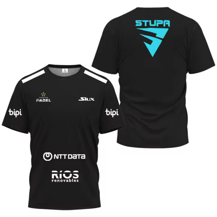 Camiseta De Fitness Para Hombres Transpirable Secado Rápido Manga Corta Moda Deportiva Tenis Ropa De Hombre Casual - 1