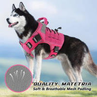 Harnés Táctico Ajustable Para Perros Grandes Con Manija Y Reflectante Para Labrador Retriever Y Siberian Hound - details 4