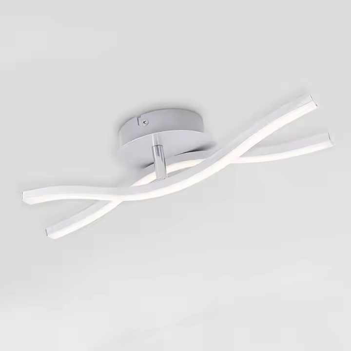 Luz De Techo LED 18W Regulable Con 3 Placas LED Integradas Luz Curva Moderna Para Sala De Estar Dormitorio Pasillo - 1