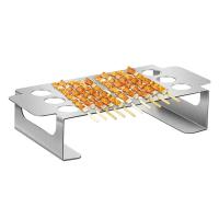 Soporte De Hierro Acero Inoxidable Para Pimienta Y Pollo Piernas Alas BBQ Herramienta Con Barras De Soporte Inferior Para Asado Al Carbón - details 20