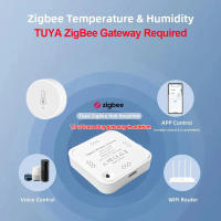 Sensor De Temperatura Y Humedad ZigBee Tuya Para Interior Monitorización Inteligente a Través De APP Smart Life Compatible Con Alexa Google Home Automatización - details 0