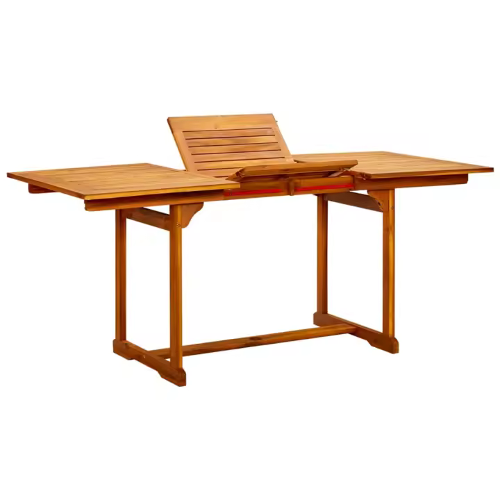 Mesa de Comedor Jardín Madera maciza Acacia (120-170)x80x75 cm - 1