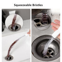 Cepillo De Drenaje Para Baño Y Cocina Herramienta De Limpieza Flexible Para Eliminar Obstrucciones En Tuberías Cepillo De Plástico Para Huecos Y Agujeros - details 6