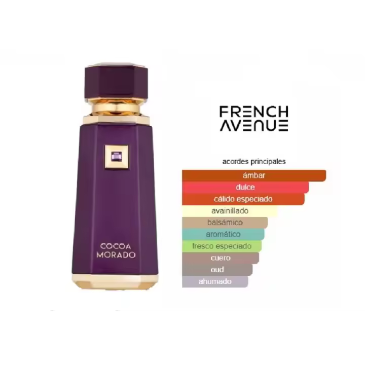 Perfume Cocoa Morado (French Avenue) de Fragrance World 100ml - Eau de Parfum Unisex Original y Duradero (EDP) - 1