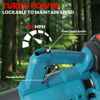 Sopladores Inalámbricos, Soplador de Hojas Inalámbrico Makita de 18 V, 480 CFM, Motor Sin Escobillas, 210 km/h, 18500 RPM, para Jardín, Patio, Retirada de Nieve, Soplar Hojas y Polvo (Sin Batería) - details 3
