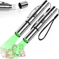Juguete luminoso verde para perros y gatos, paquete de 2, juguete interactivo para perros y gatos, recargable por USB, divertido bolígrafo LED multipatrón. - details 3